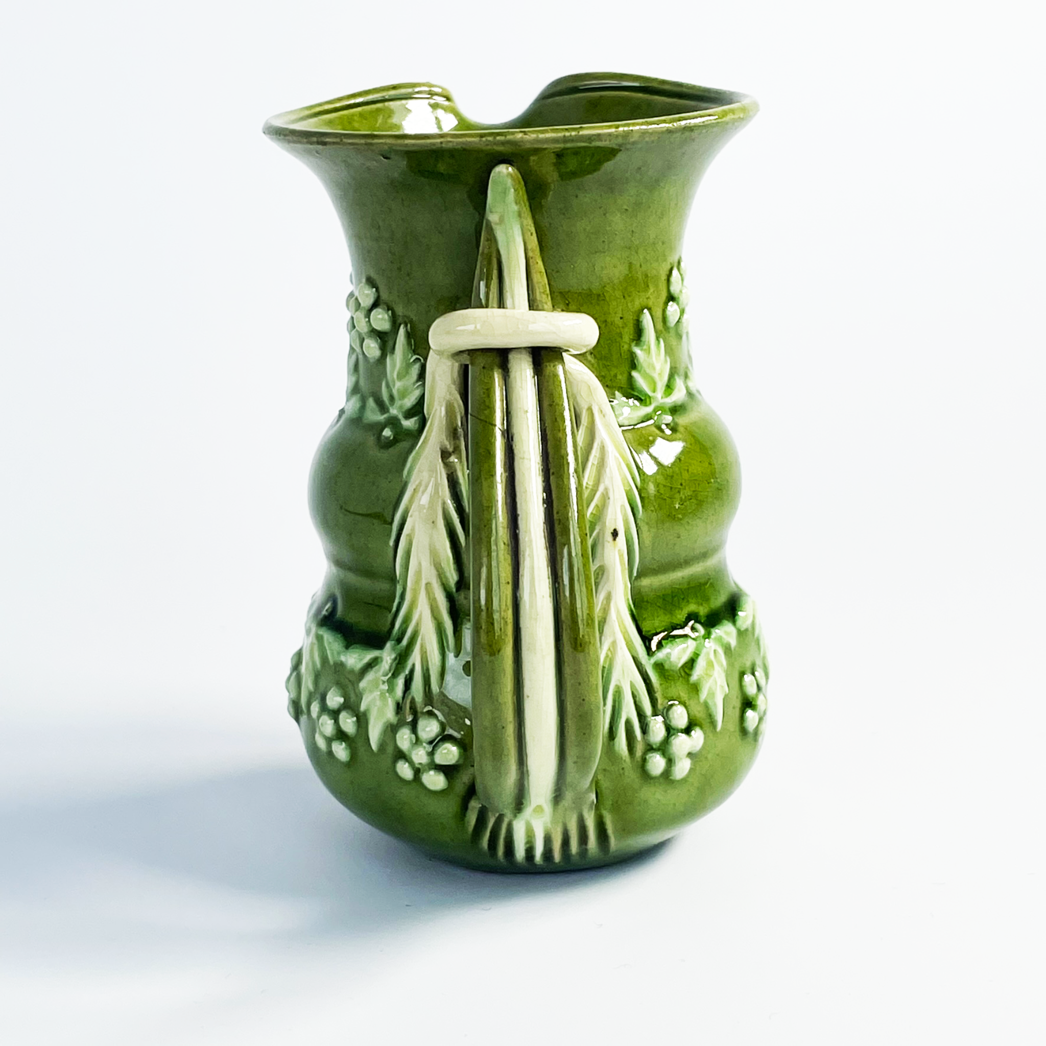 Victorian Rye Pottery Miniature Jug – Sussex Rustic Ware Green Glaze