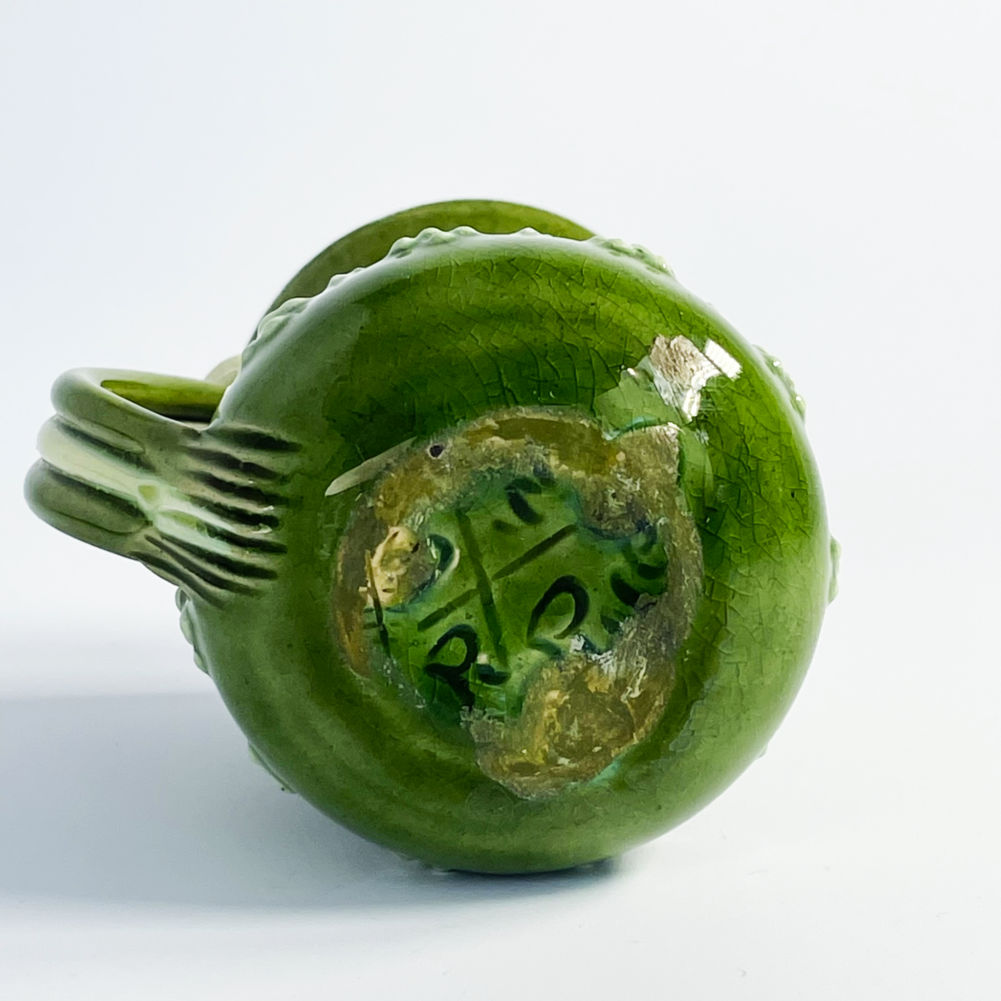 Victorian Rye Pottery Miniature Jug – Sussex Rustic Ware Green Glaze