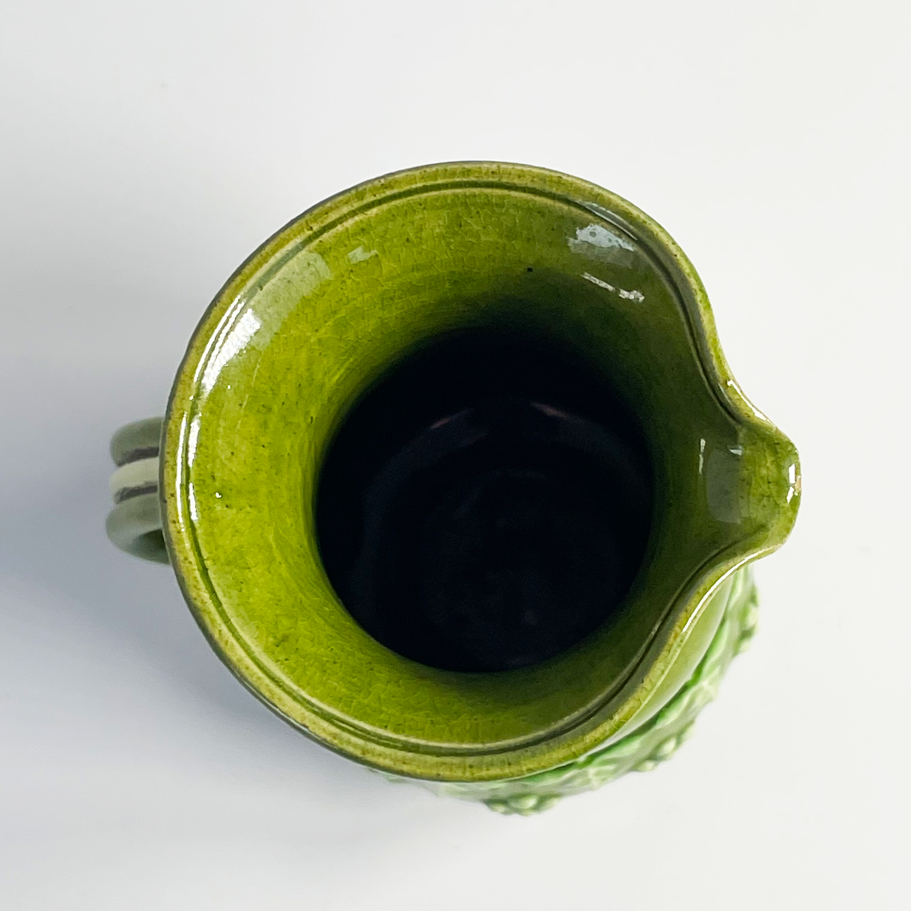 Victorian Rye Pottery Miniature Jug – Sussex Rustic Ware Green Glaze