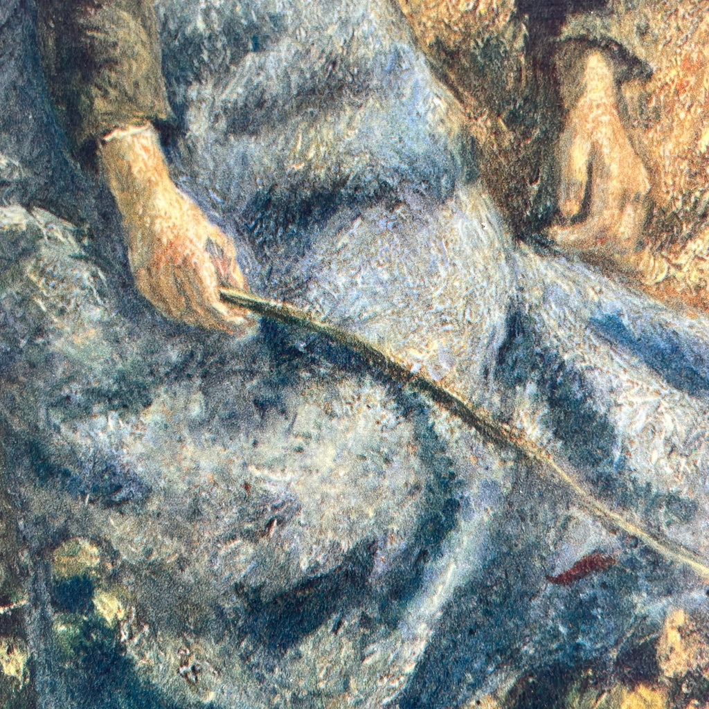 Vintage Decorative Print After Pissarro "Jeune Fille à la Baguette"