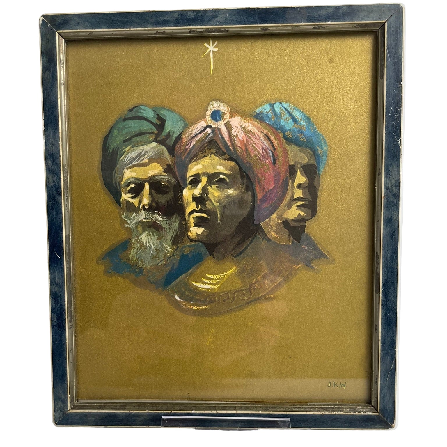 Vintage Three Wise Men Wall Art – Signed JKW