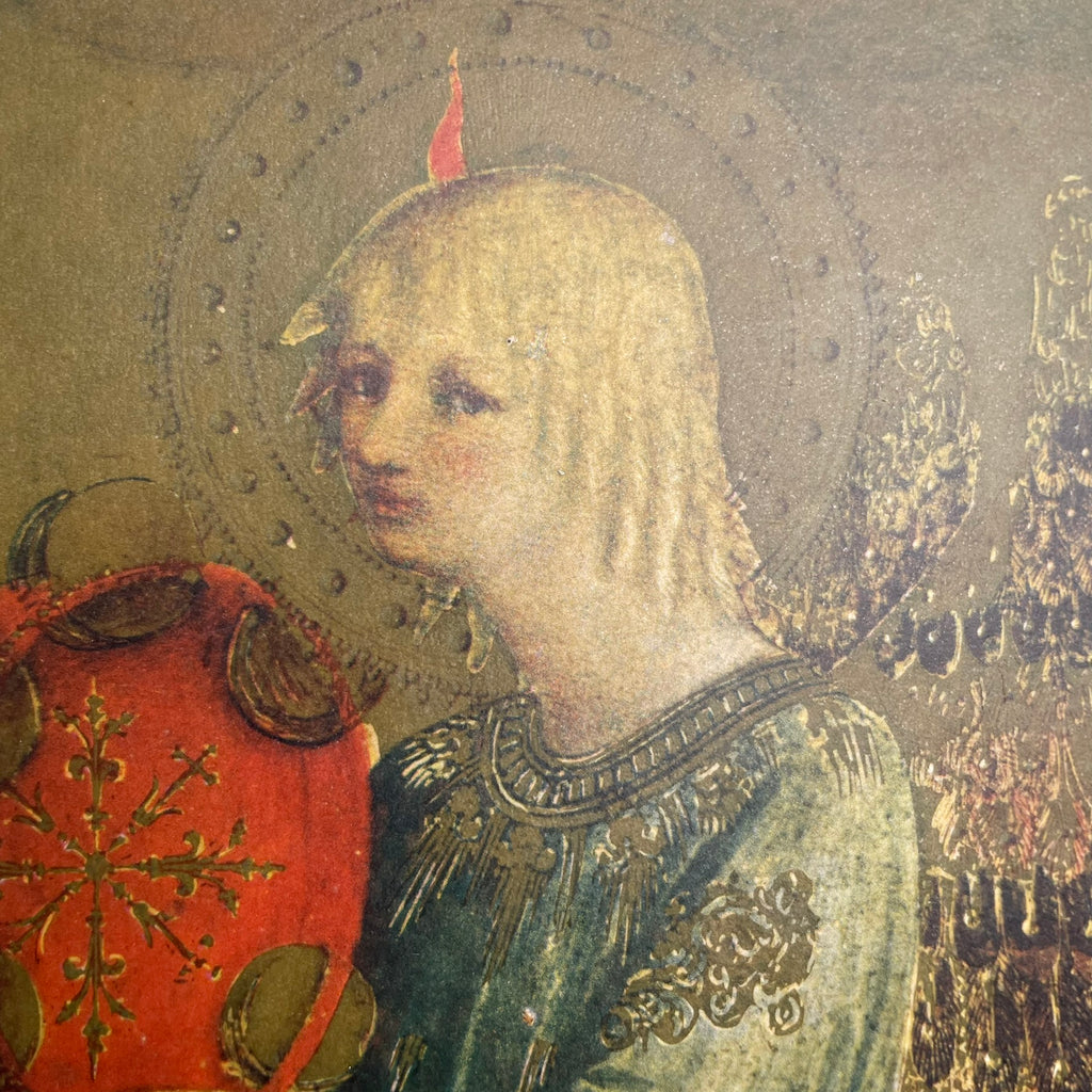 Vintage Medici Society Angel Prints Pair – Gilded Renaissance Reproduction Panels