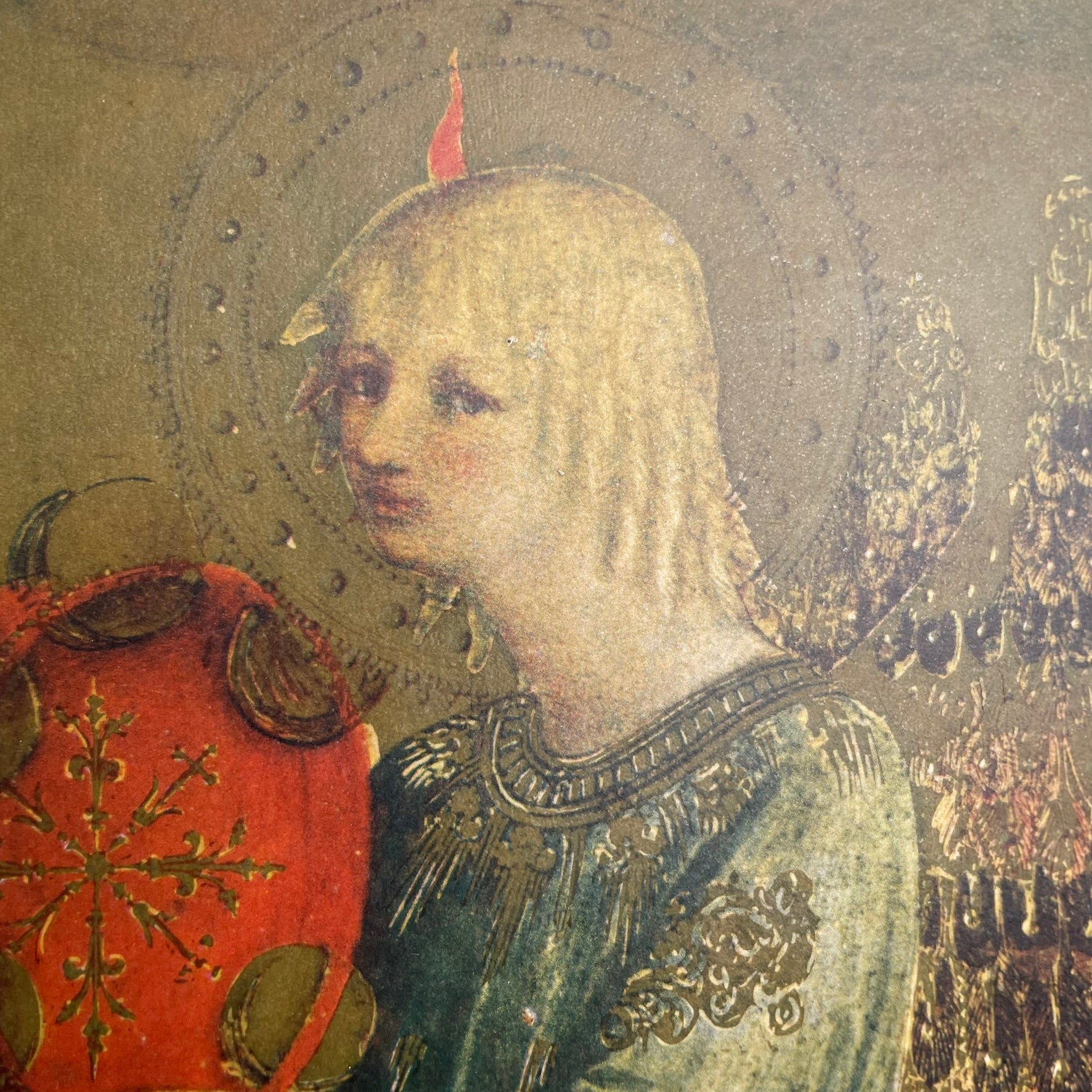 Vintage Medici Society Angel Prints Pair – Gilded Renaissance Reproduction Panels