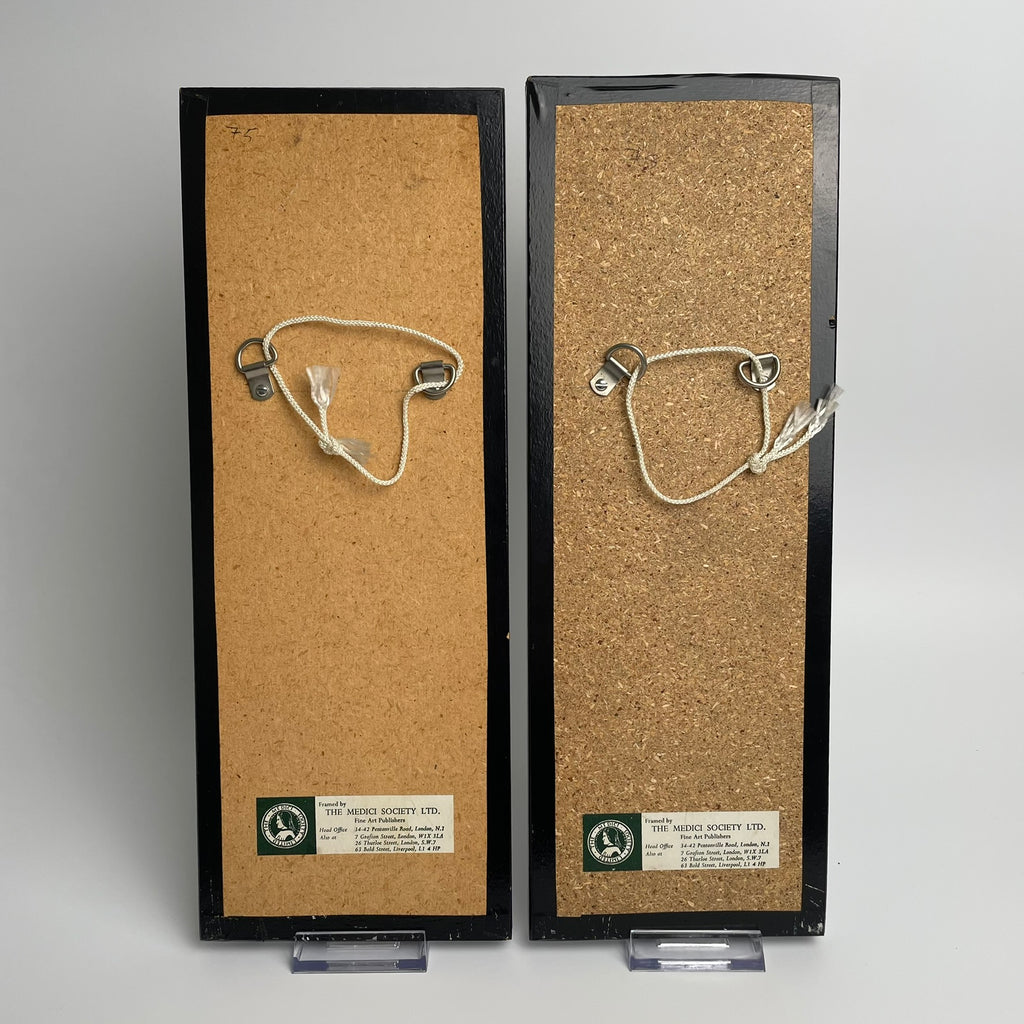 Vintage Medici Society Angel Prints Pair – Gilded Renaissance Reproduction Panels