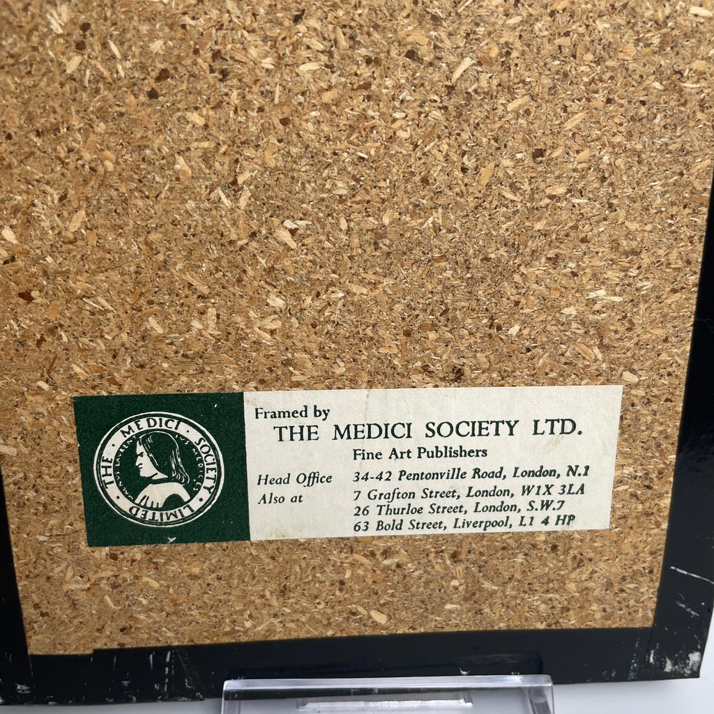 Vintage Medici Society Angel Prints Pair – Gilded Renaissance Reproduction Panels