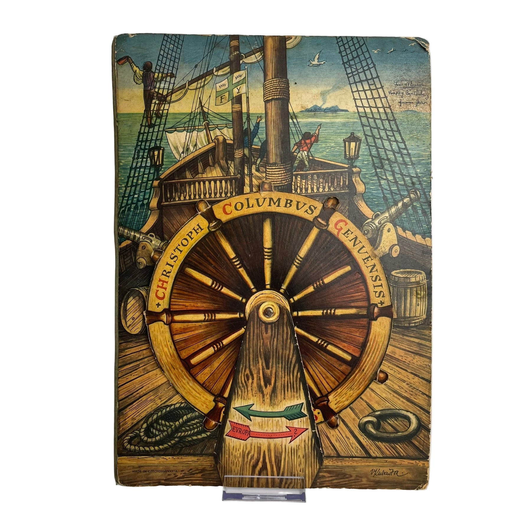 Vintage Vojtěch Kubasta Pop-Up Book – Christopher Columbus Genuensis 1960s