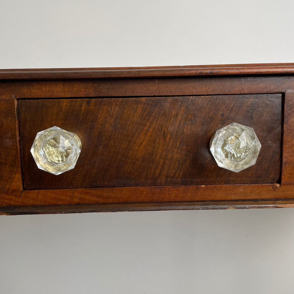 Vintage Console Table with Curved Legs and Drawer