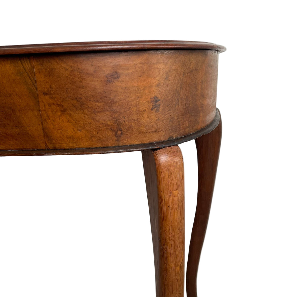 Vintage Console Table with Curved Legs and Drawer