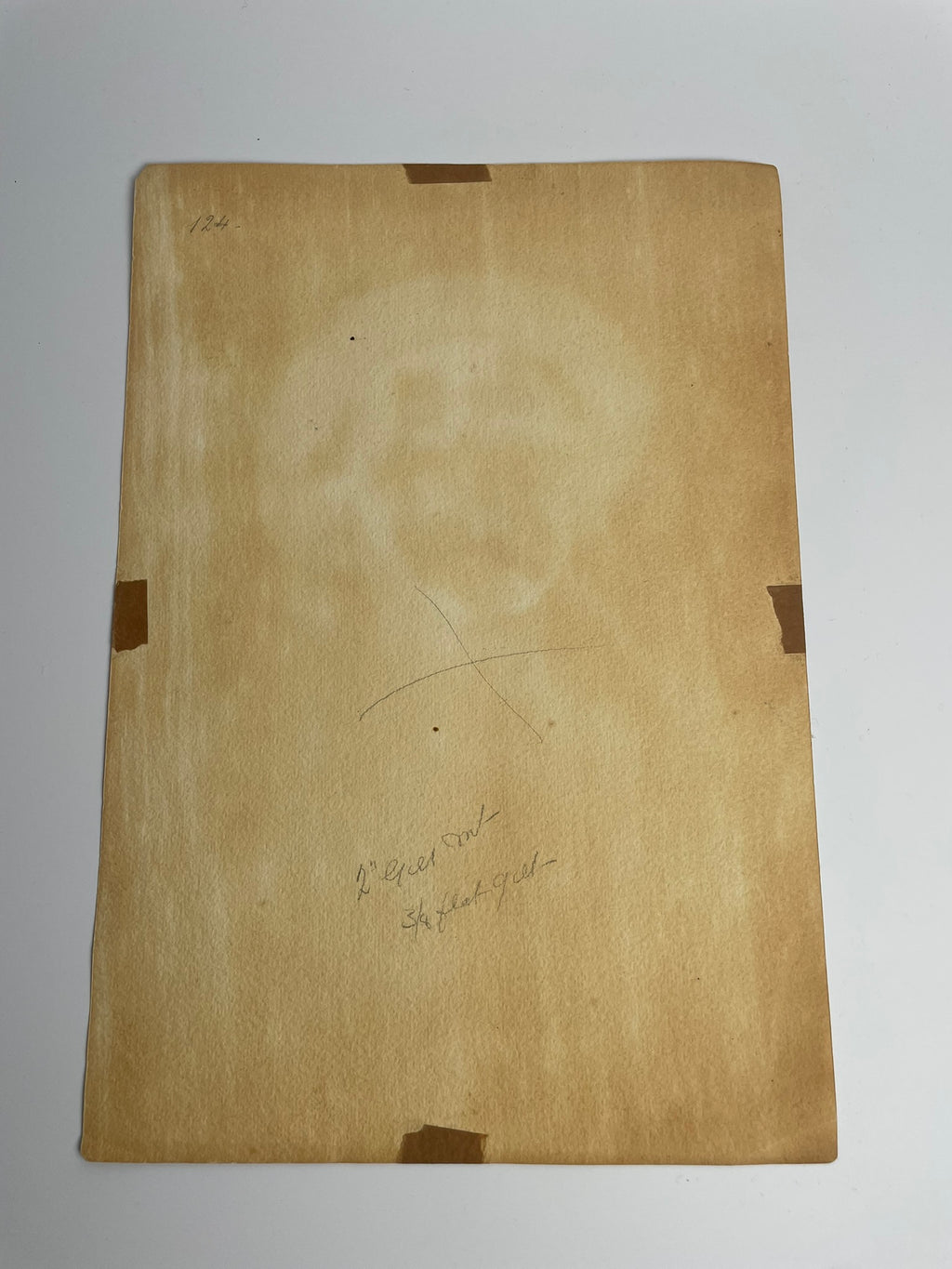 Original Signed Watercolour by Antonio Enrico Fiorentino – Woman in Red Headscarf