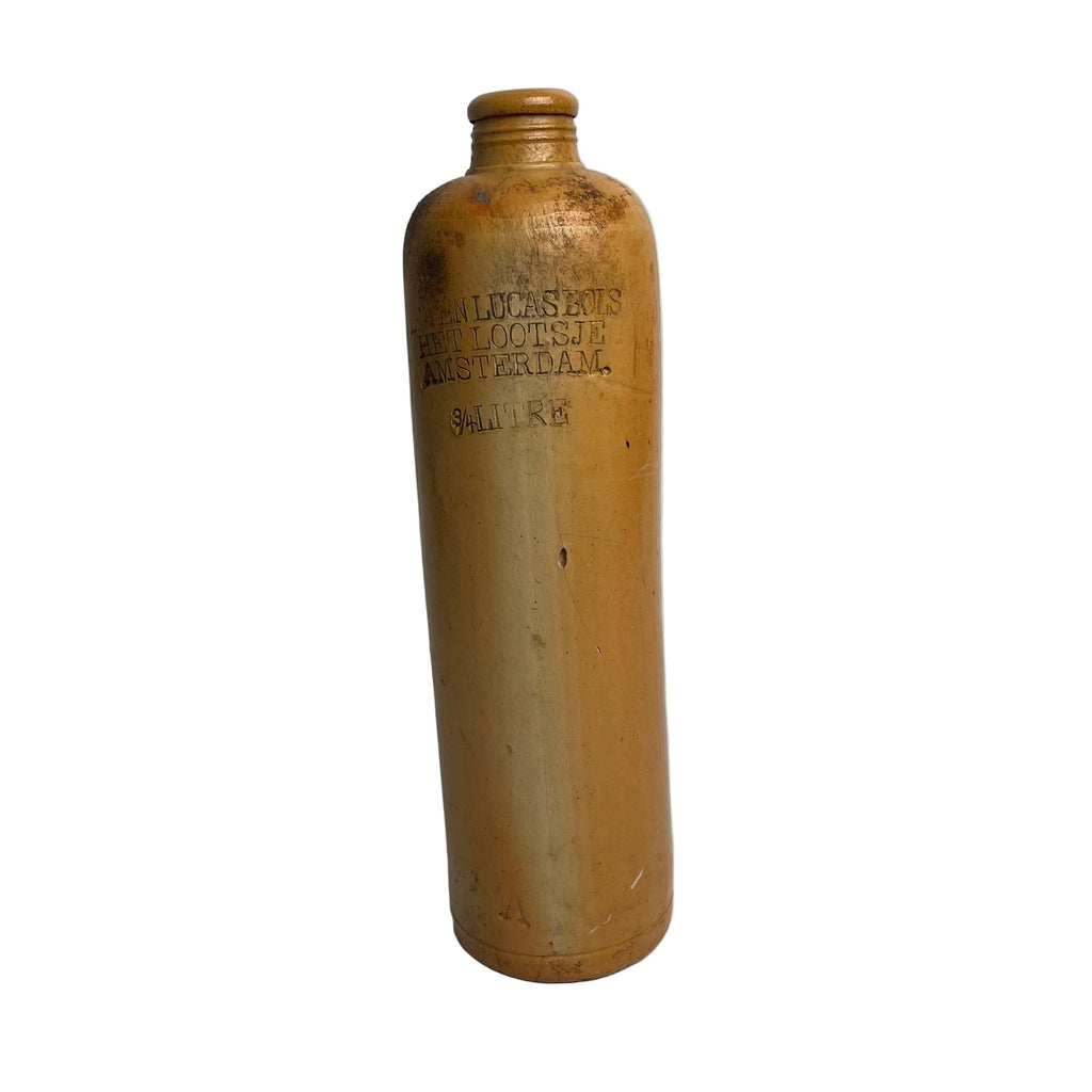 Antique Lucas Bols Stoneware Gin Bottle – Amsterdam, three-quarter litre size