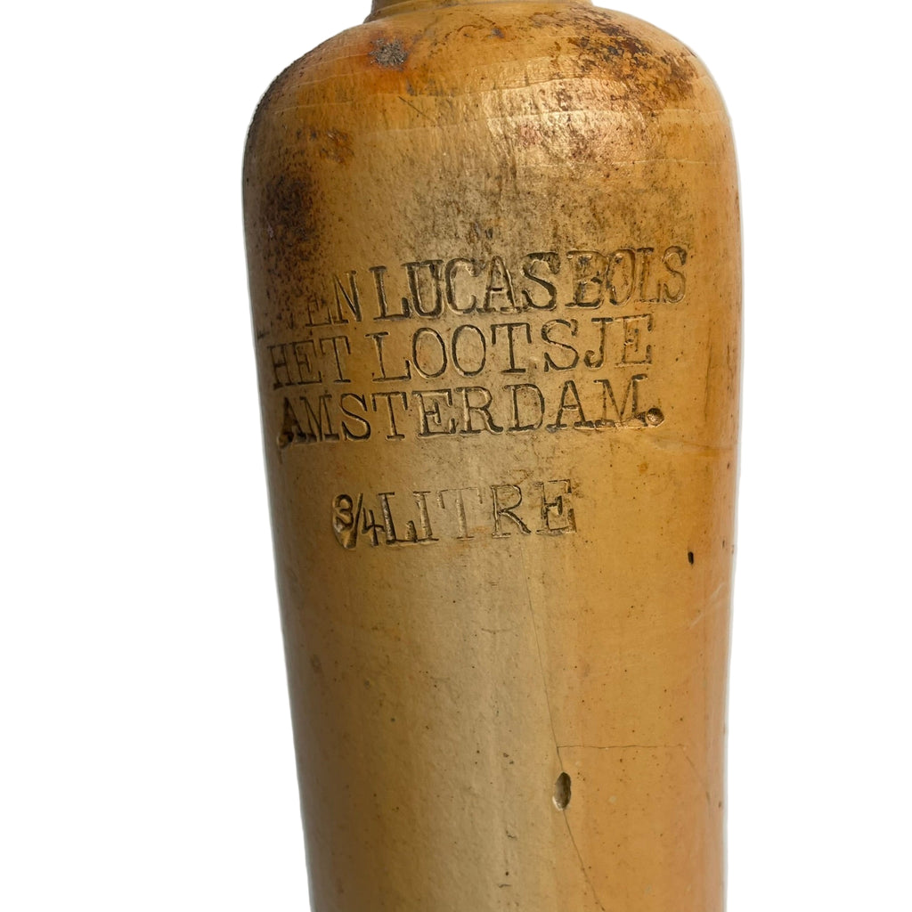 Antique Lucas Bols Stoneware Gin Bottle – Amsterdam, three-quarter litre size