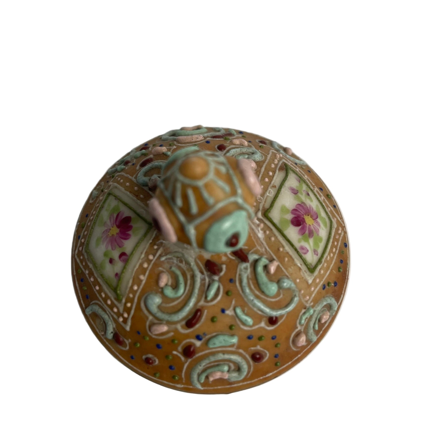 Pair of Antique Noritake Moriage Lidded Urns - Hand Painted Manji Mark c.1910-1920s